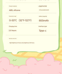 Thumbnail for Cute Animal Digital Alarm Clock with Night Light, Temperature & Countdown Timer(Brown Capybara)