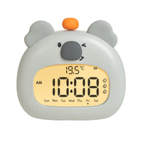 Thumbnail for Cute Animal Digital Alarm Clock with Night Light, Temperature & Countdown Timer(Gray koala)