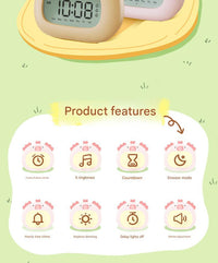 Thumbnail for Cute Animal Digital Alarm Clock with Night Light, Temperature & Countdown Timer(Gray koala)