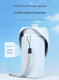 Thumbnail for Pink Portable Pet Dog Water Bottle 550ml - Foldable Food-Grade Silicone Travel Drinker with Leak-Proof Dispenser