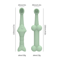 Thumbnail for 6 x Silicone Pet Toothbrush (3 Fish shape and 3 Bone shape) Green Gentle Food-Grade Silicone Pet Toothbrush - Promotes Healthy Teeth & Gums for Dogs & Cats