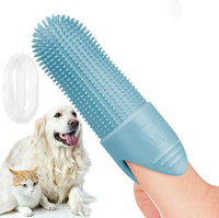 Thumbnail for 4 Pcs Blue Soft Silicone Pet Finger Toothbrush - Gentle Dental Care for Dogs & Cats, Tartar & Plaque Remover
