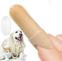 Thumbnail for 4 Pcs Beige Soft Silicone Pet Finger Toothbrush - Gentle Dental Care for Dogs & Cats, Tartar & Plaque Remover