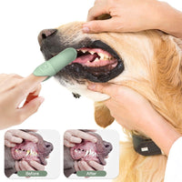 Thumbnail for 4 Pcs Beige Soft Silicone Pet Finger Toothbrush - Gentle Dental Care for Dogs & Cats, Tartar & Plaque Remover