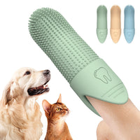 Thumbnail for 4 Pcs Beige Soft Silicone Pet Finger Toothbrush - Gentle Dental Care for Dogs & Cats, Tartar & Plaque Remover