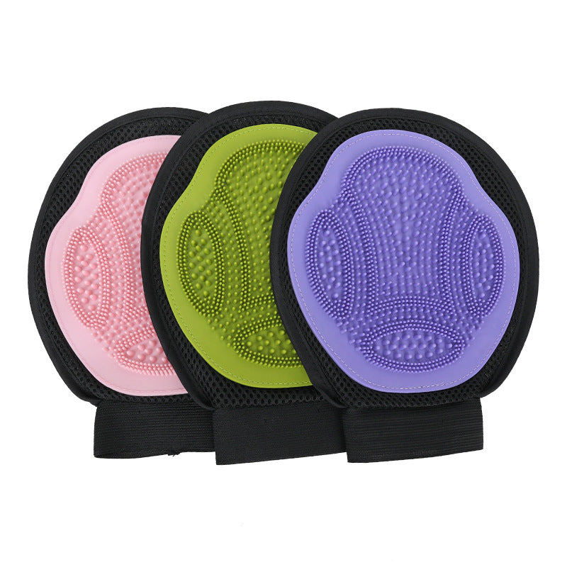 Green 3-Pack Gentle Pet Grooming Glove - Deshedding, Bathing & Massage Mitt for Dogs & Cats, Breathable & Adjustable