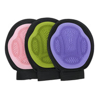 Thumbnail for Green 3-Pack Gentle Pet Grooming Glove - Deshedding, Bathing & Massage Mitt for Dogs & Cats, Breathable & Adjustable