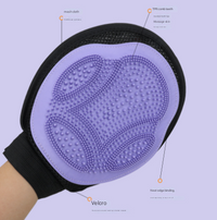 Thumbnail for Green 3-Pack Gentle Pet Grooming Glove - Deshedding, Bathing & Massage Mitt for Dogs & Cats, Breathable & Adjustable