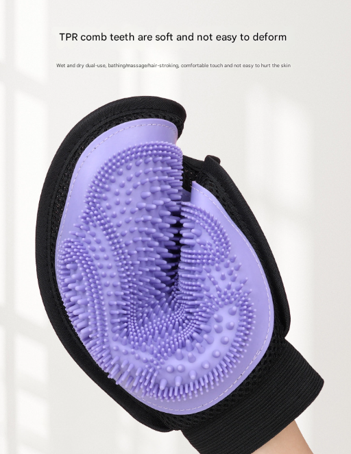 Green 3-Pack Gentle Pet Grooming Glove - Deshedding, Bathing & Massage Mitt for Dogs & Cats, Breathable & Adjustable