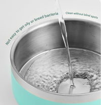 Thumbnail for Beige and Silver Premium 304 Stainless Steel Pet Bowl (64oz) - Non-Slip, Anti-Tip Food & Water Dish for Dogs & Cats - Durable & Easy Clean