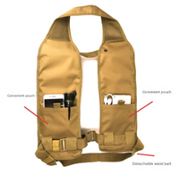 Thumbnail for Black Ultimate 12-Can Beverage Carrier Vest - Hands-Free Outdoor Party Backpack