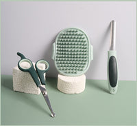 Thumbnail for Grey and Green Complete 8-Piece Pet Grooming Kit - Essential Dog & Cat Care Tools with Brushes, Nail Clippers, Scissors & Portable Case