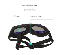 Thumbnail for Pink Frame Black Film Retro Pet Goggles - UV Protection Sunglasses for Small Medium Dogs & Cats, Windproof Shatterproof Eye Protection