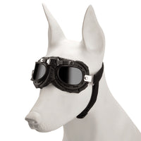 Thumbnail for Black Frame Black Film Retro Pet Goggles - UV Protection Sunglasses for Small Medium Dogs & Cats, Windproof Shatterproof Eye Protection