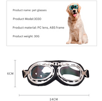 Thumbnail for Black Frame Black Film Retro Pet Goggles - UV Protection Sunglasses for Small Medium Dogs & Cats, Windproof Shatterproof Eye Protection