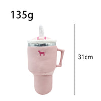 Thumbnail for Pink Plush Travel Mug Squeaky Dog Toy - Soft Polyester Chew Toy for Boredom Relief & Interactive Fun - 31cm