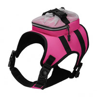 Thumbnail for Size L Black and Pink Ultimate Dog Harness Vest with Backpack - Padded, Reflective & Adjustable for Medium to Large Breeds