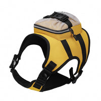 Thumbnail for Size S Black and Yellow Ultimate Dog Harness Vest with Backpack - Padded, Reflective & Adjustable for Medium Sized Dogs