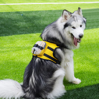 Thumbnail for Size S Black and Yellow Ultimate Dog Harness Vest with Backpack - Padded, Reflective & Adjustable for Medium Sized Dogs