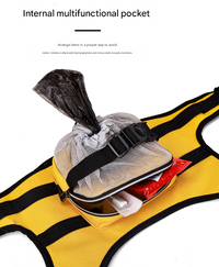 Thumbnail for Size S Black and Yellow Ultimate Dog Harness Vest with Backpack - Padded, Reflective & Adjustable for Medium Sized Dogs