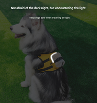 Thumbnail for Size S Black and Yellow Ultimate Dog Harness Vest with Backpack - Padded, Reflective & Adjustable for Medium Sized Dogs