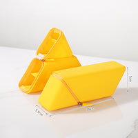 Thumbnail for Yellow Transforming Silicone Pencil Case - Stand-Up Pen Holder & Stationery Organizer