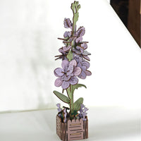 Thumbnail for DIY 3D Wooden Violet Flower Puzzle - 60-Piece Kids' Craft Kit