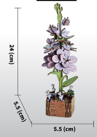 Thumbnail for DIY 3D Wooden Violet Flower Puzzle - 60-Piece Kids' Craft Kit