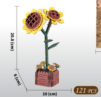 Thumbnail for Sunflower DIY 3D Wooden Flower Puzzle Toy - Educational Kids' Assembly Set