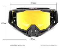 Thumbnail for Grey Frame With Mercury Flakes Motocross Goggles - Durable Off-Road Motorcycle Riding Eye Protection with Lens