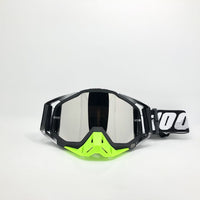 Thumbnail for Black Frame With Mercury Flakes Motocross Goggles - Durable Off-Road Motorcycle Riding Eye Protection with Lens