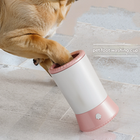 Thumbnail for Blue-white Portable Dog Paw Cleaner - Gentle Silicone Pet Foot Washer Cup for Muddy Paws