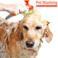 Thumbnail for Orange Ultimate Pet Bathing Showerhead - Dog-Friendly Pressure-Boost Spray with Foamer