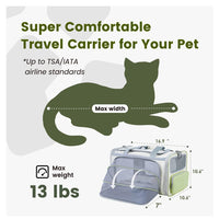 Thumbnail for Olive Green Lightweight Foldable Pet Carrier with Straps