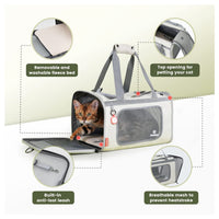 Thumbnail for Olive Green Lightweight Foldable Pet Carrier with Straps