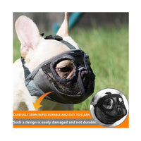 Thumbnail for Blue Adjustable Breathable Mesh Dog Muzzle for Short-Nosed Breeds(Size L)