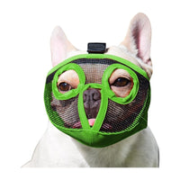 Thumbnail for Green Adjustable Breathable Mesh Dog Muzzle for Short-Nosed Breeds(Size L)