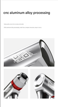 Thumbnail for Silver Portable CO2 Bike Tire Inflator with Nozzle - Quick Inflation for Road and Mountain Bikes