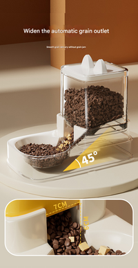 Thumbnail for Blue Automatic Pet Feeder and Water Dispenser Set - Large Capacity Gravity Food & Water Combo for Cats & Dogs