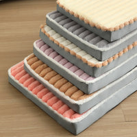 Thumbnail for 2-Piece Beige Sponge large pet bed - plush dog mat, detachable, washable, anti-slip base(50*40*8cm)