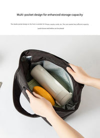 Thumbnail for Insulated Lunch Tote Bag - Large Capacity, Multi-Pocket, Waterproof & Stain-Resistant Lining(blue)