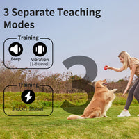 Thumbnail for Rechargeable Dog Training Collar with Remote - 2600ft Range, 3 Modes(black)