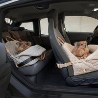 Thumbnail for Luxury Quilted 2-in-1 Pet Travel Carrier & Car Booster Seat for Small Dogs(Blue-gray)