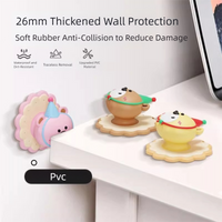 Thumbnail for 4 Pcs Brown Adorable Bear Wall Protector - Multi-Use Self-Adhesive Door Stopper Bumper