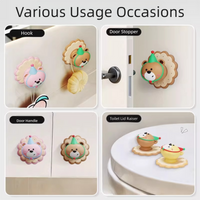 Thumbnail for 4 Pcs Brown Adorable Bear Wall Protector - Multi-Use Self-Adhesive Door Stopper Bumper