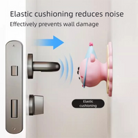 Thumbnail for 4 Pcs Yellow Adorable Bear Wall Protector - Multi-Use Self-Adhesive Door Stopper Bumper