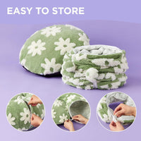 Thumbnail for 2-in-1 Cat Tunnel Bed Blue Daisy 80cm - Plush Donut Pet Cave & Play Tube - Detachable Washable Cushion & Interactive Hanging Toy for Indoor Cats