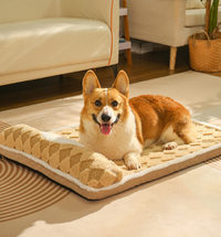 Thumbnail for Thickened Soft Pet Bed Mat L Size Coffee-milk Comfortable Large Dog Sleeping Pad Washable Cushion for Big Dogs and Cats All Season Use