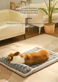 Thumbnail for Thickened Soft Pet Bed Mat L Size Coffee-milk Comfortable Large Dog Sleeping Pad Washable Cushion for Big Dogs and Cats All Season Use