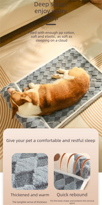Thumbnail for Thickened Soft Pet Bed Mat L Size Coffee-milk Comfortable Large Dog Sleeping Pad Washable Cushion for Big Dogs and Cats All Season Use